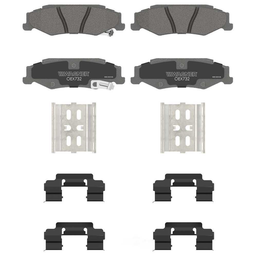Rr Premium Ceramic Brake Pads  Wagner  OEX732