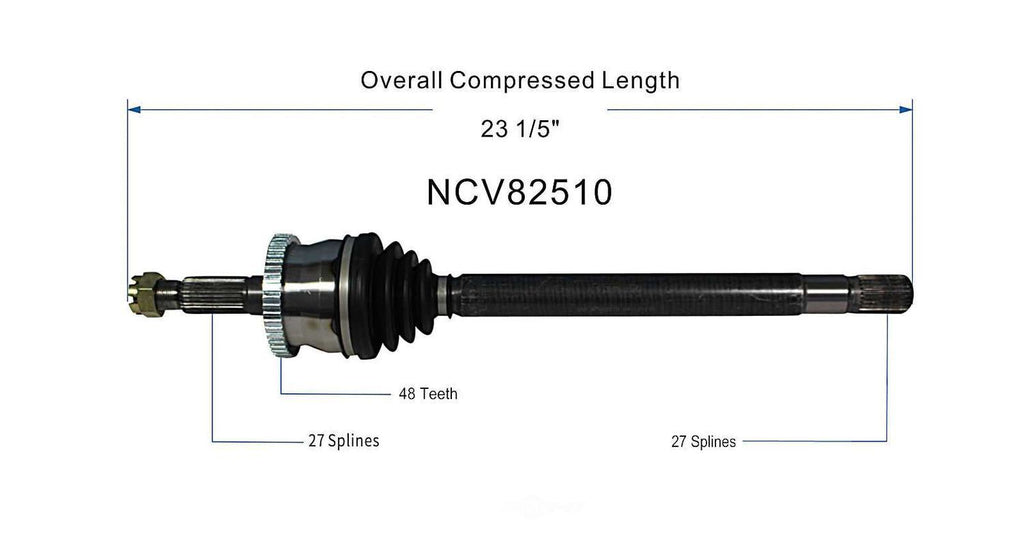 Left New CV Complete Assy   GSP North America   NCV82510