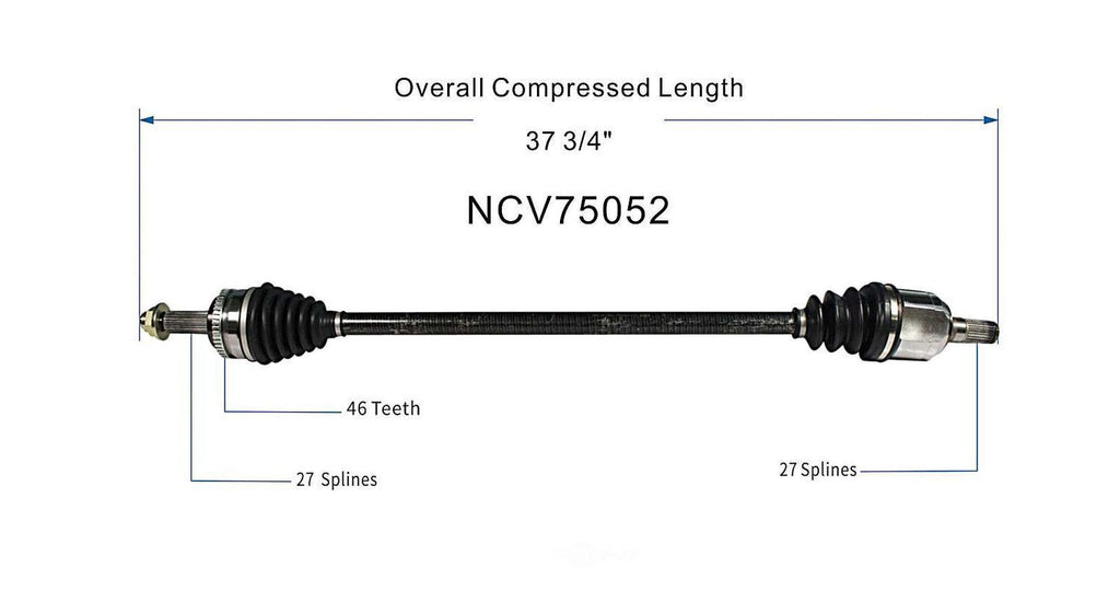 Right New CV Complete Assy   GSP North America   NCV75052