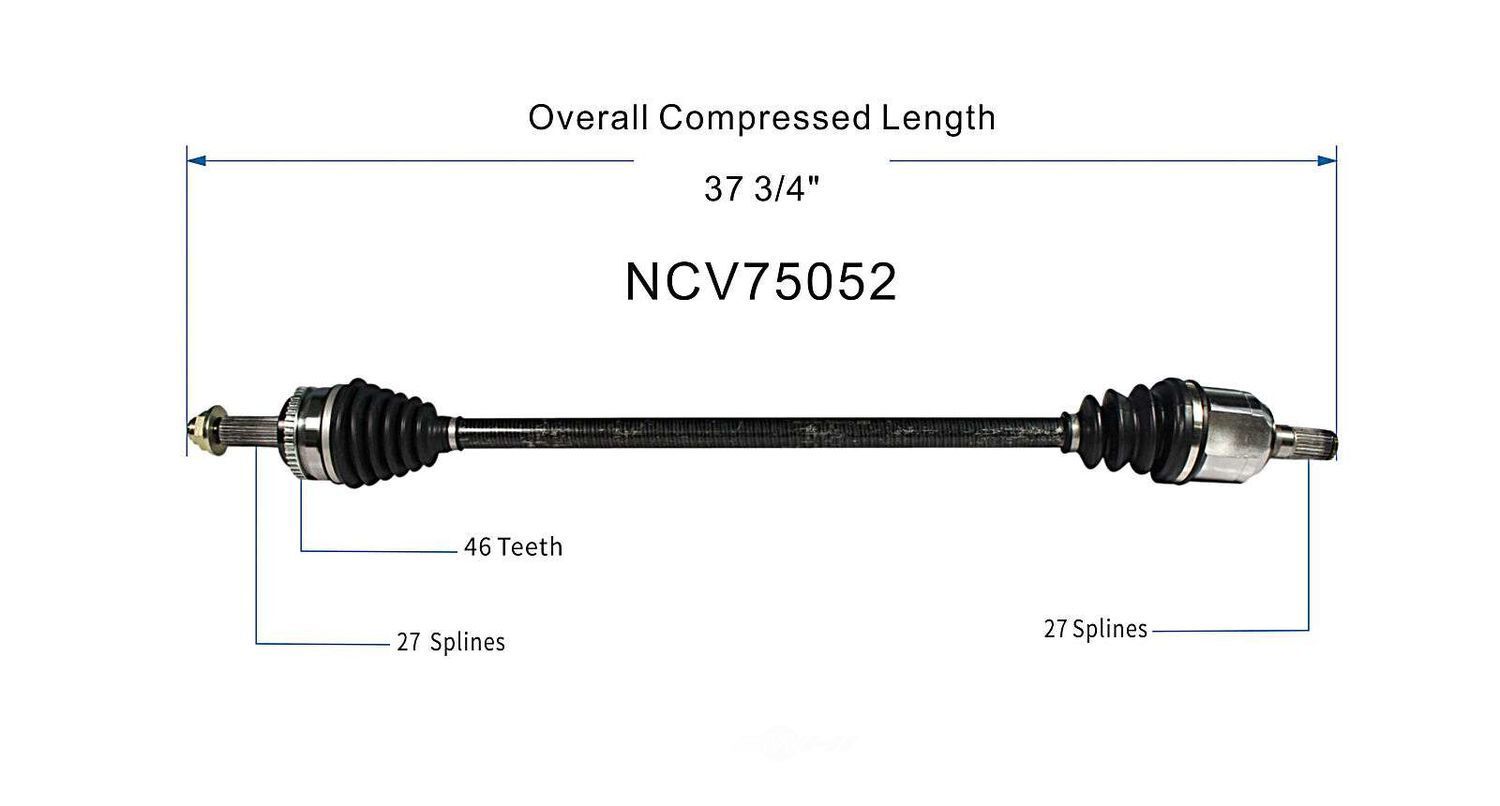 Right New CV Complete Assy   GSP North America   NCV75052