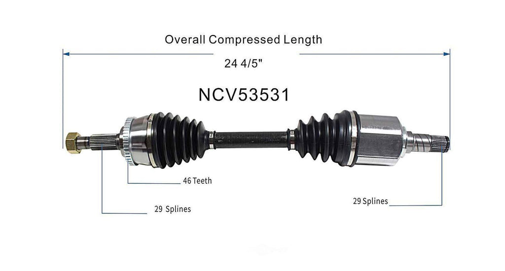 Left New CV Complete Assy   GSP North America   NCV53531