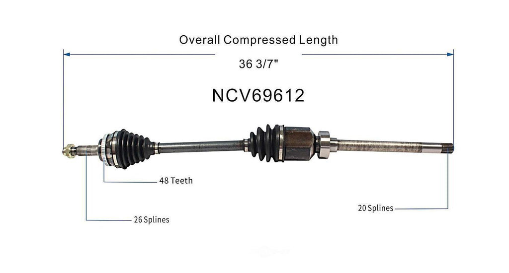 Right New CV Complete Assy   GSP North America   NCV69612