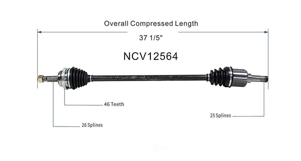 Right New CV Complete Assy   GSP North America   NCV12564
