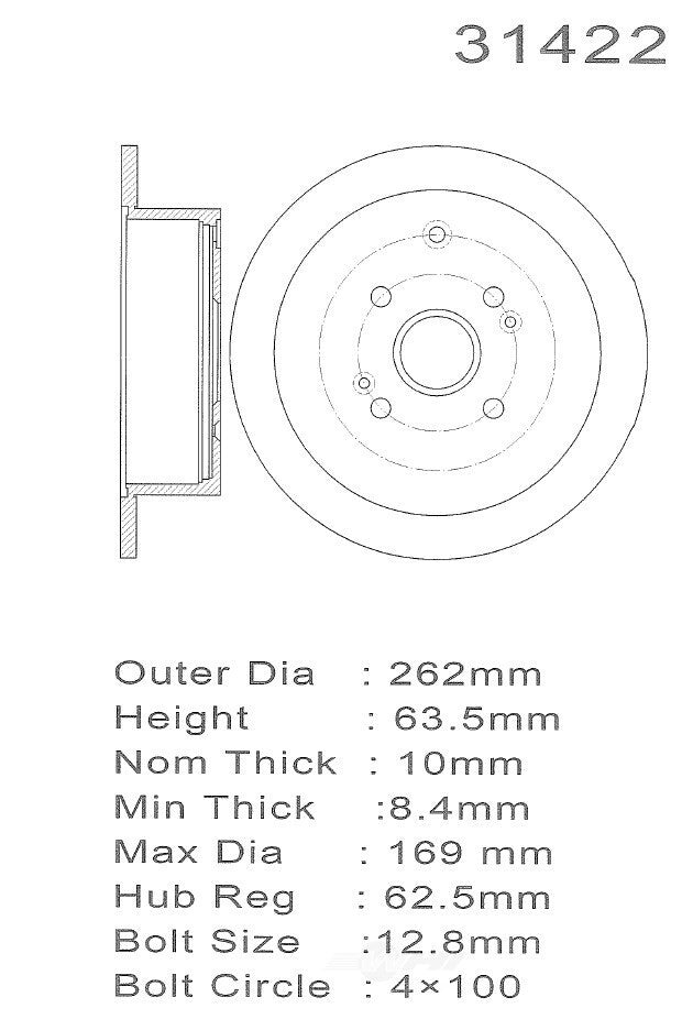 PROMAX Premium Geo-Coated Brake Rotor 20-31422