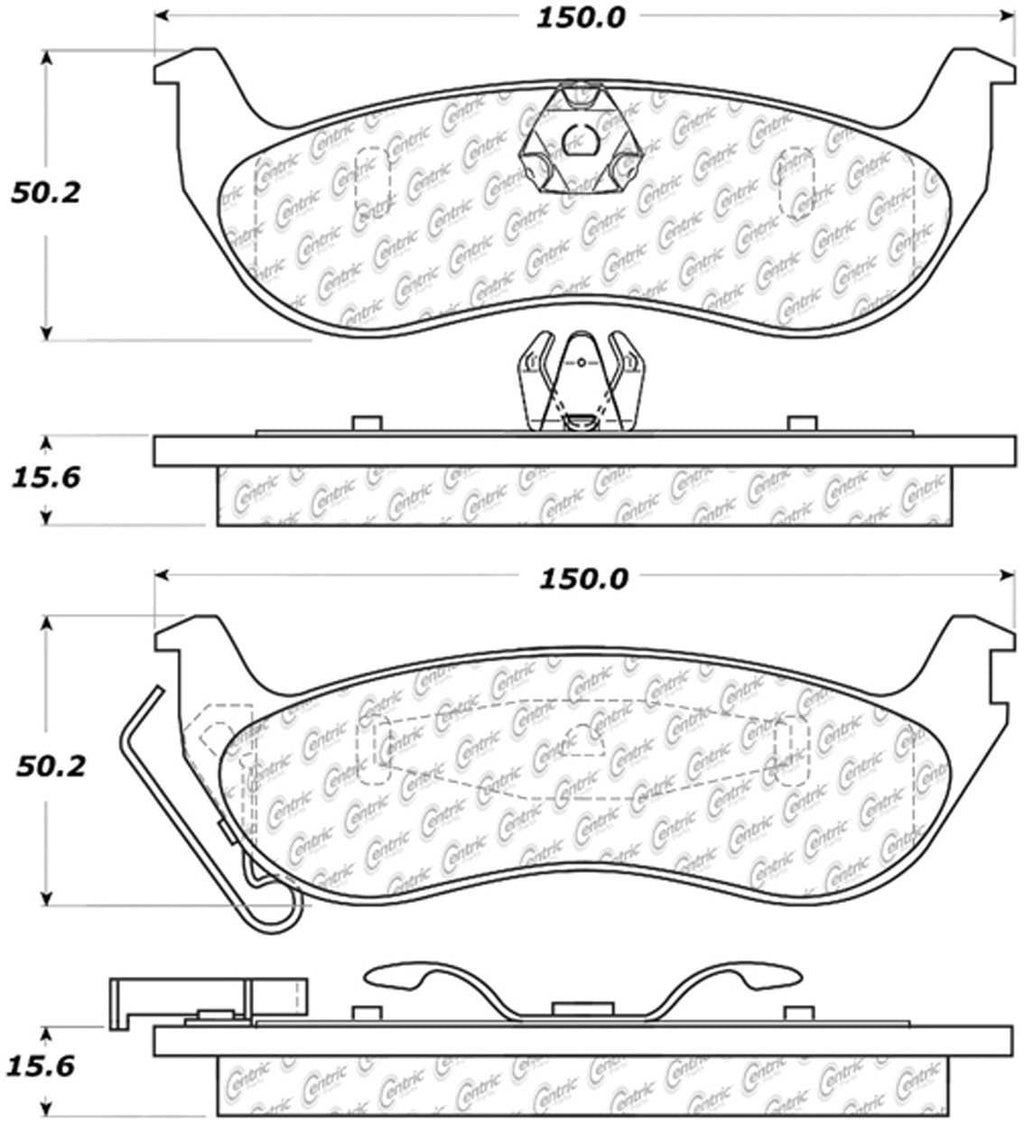 Rr Hi-Perf Brake Pads  Centric Parts  306.09320