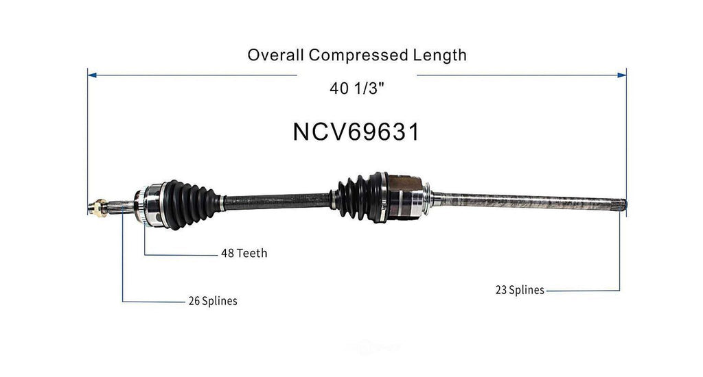 Right New CV Complete Assy   GSP North America   NCV69631