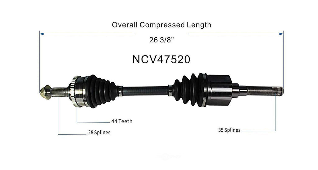 Left New CV Complete Assy   GSP North America   NCV47520