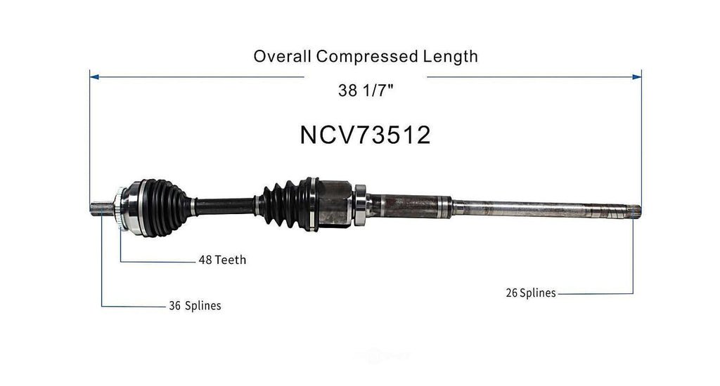 Right New CV Complete Assy   GSP North America   NCV73512