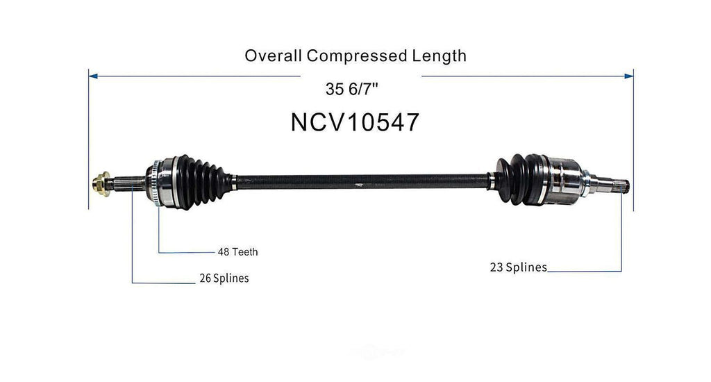 Right New CV Complete Assy   GSP North America   NCV10547