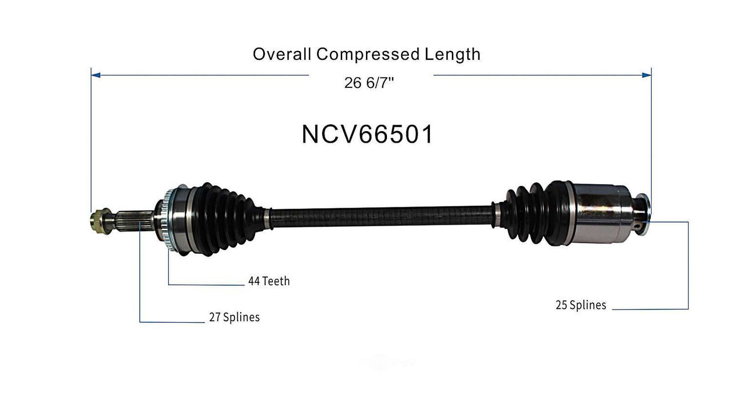 Axle Shaft Assy- CV Shaft   GSP North America   NCV66501
