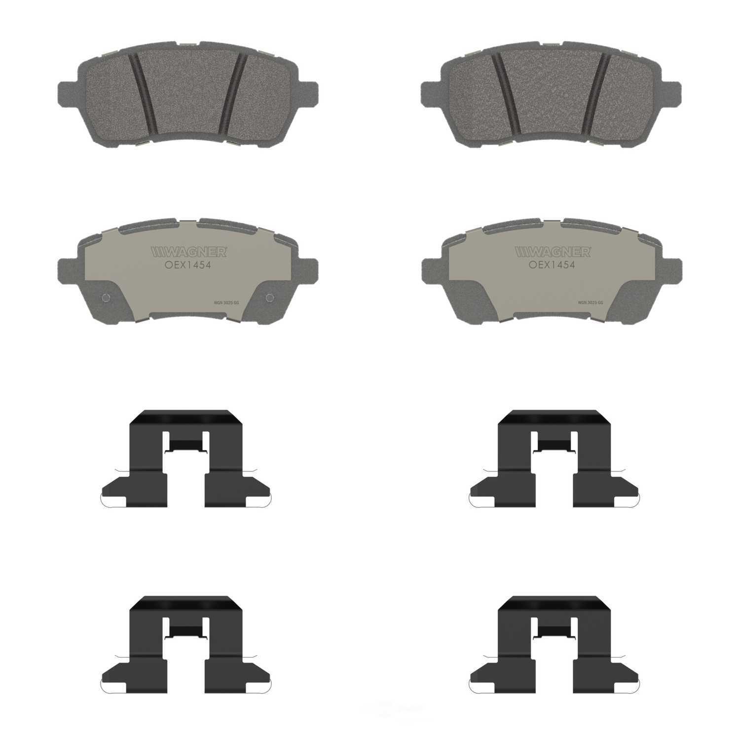 Frt Premium Ceramic Brake Pads  Wagner  OEX1454