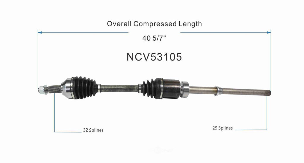 Right New CV Complete Assy   GSP North America   NCV53105