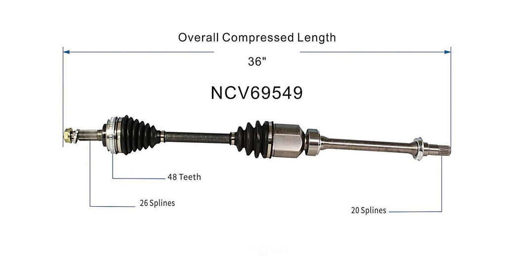 Right New CV Complete Assy   GSP North America   NCV69549