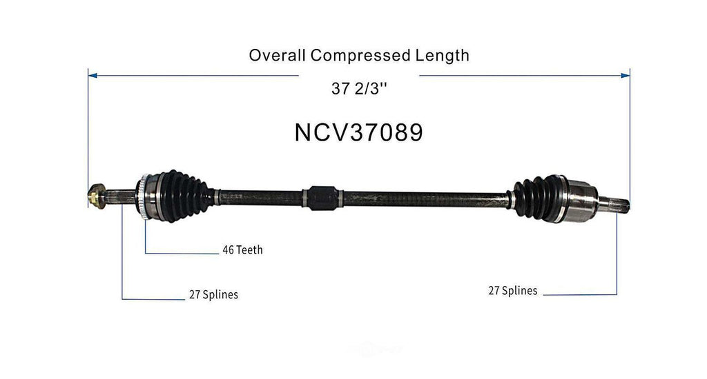 Right New CV Complete Assy   GSP North America   NCV37089
