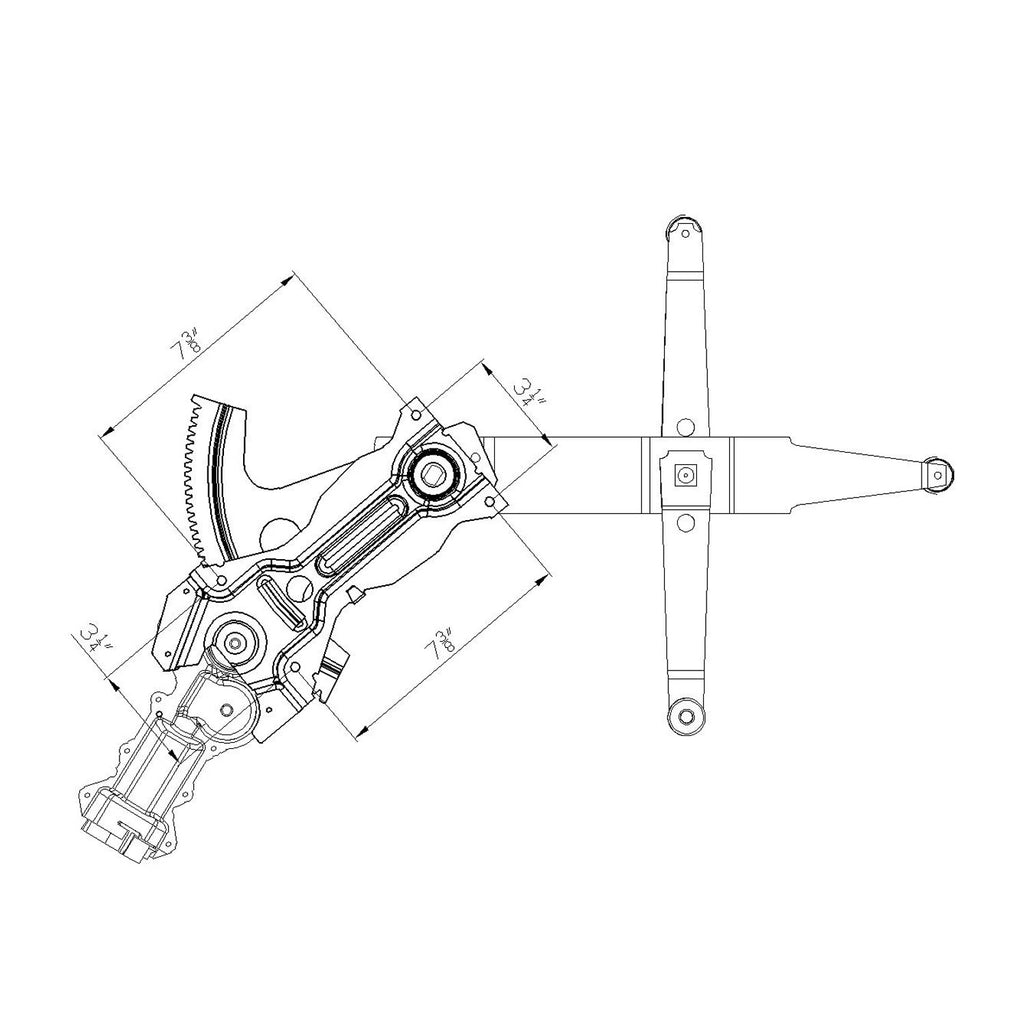 Window Reg w/ Motor  TYC  660288