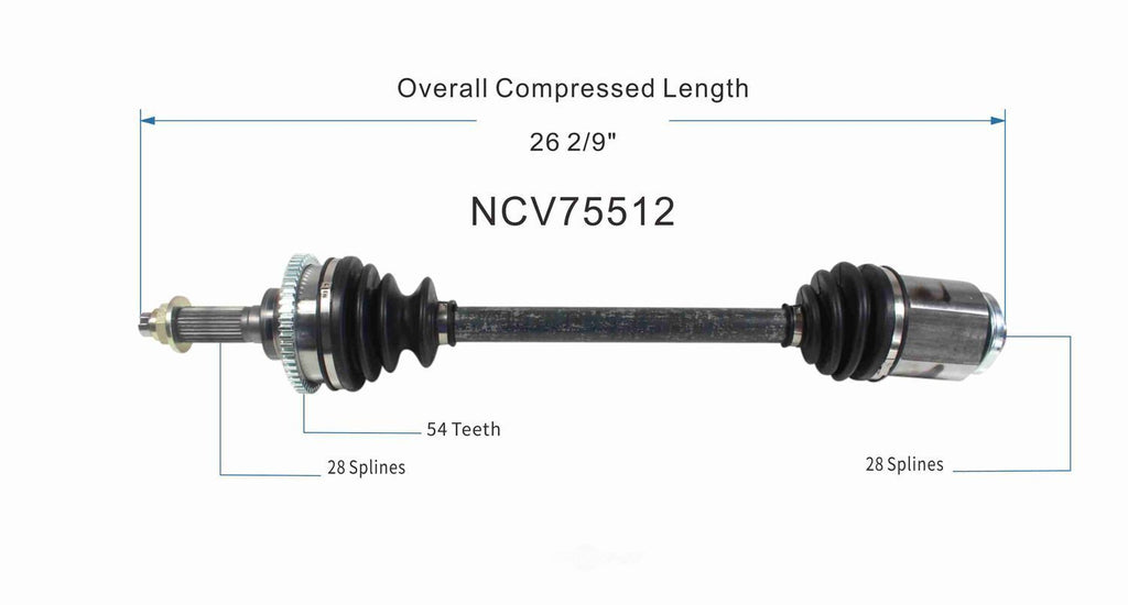 Right New CV Complete Assy   GSP North America   NCV75512