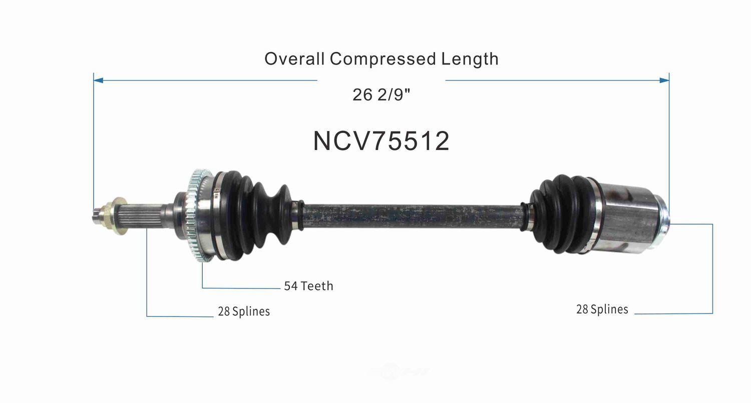 Right New CV Complete Assy   GSP North America   NCV75512