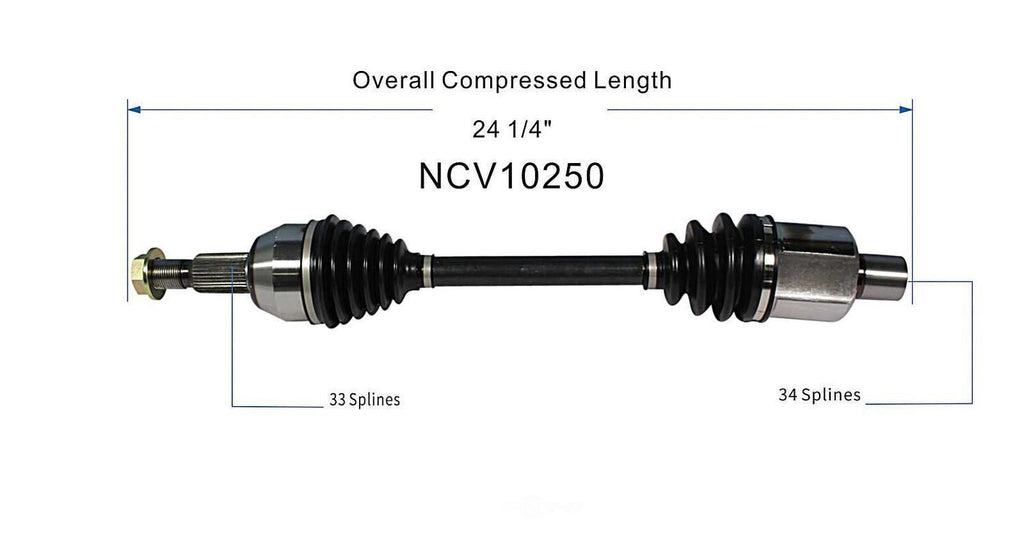 Right New CV Complete Assy   GSP North America   NCV10250