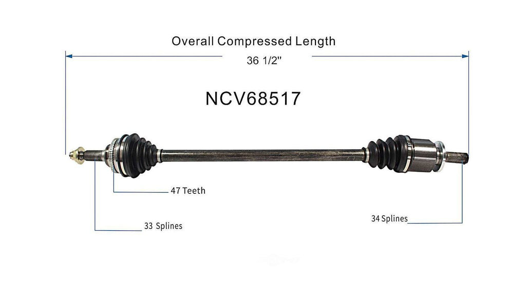 Right New CV Complete Assy   GSP North America   NCV68517