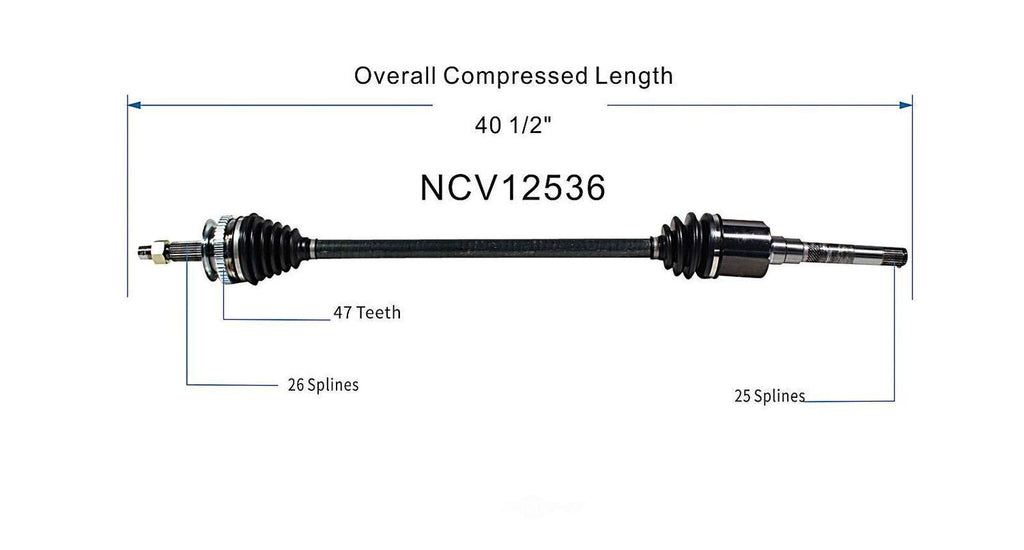 Right New CV Complete Assy   GSP North America   NCV12536