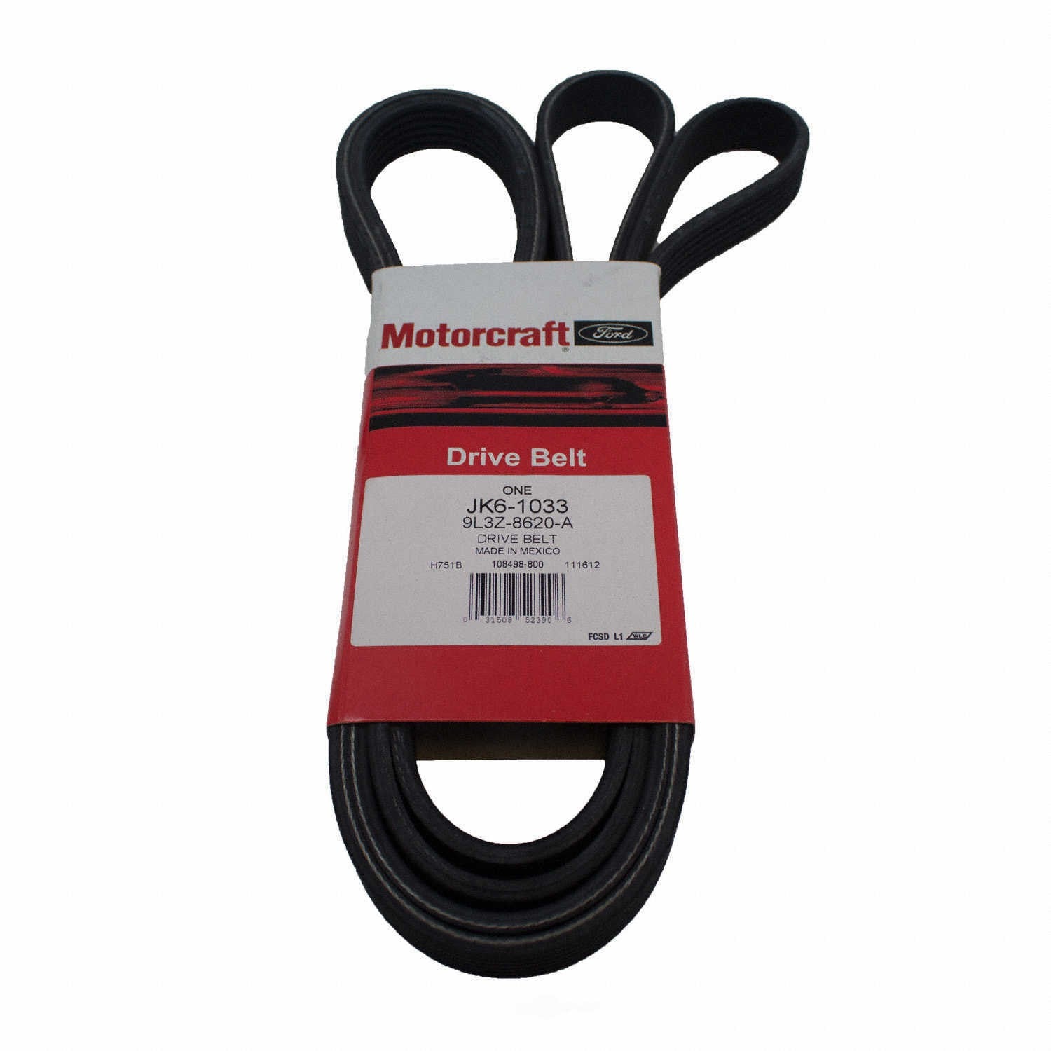 Serpentine Belt  Motorcraft  JK6-1033