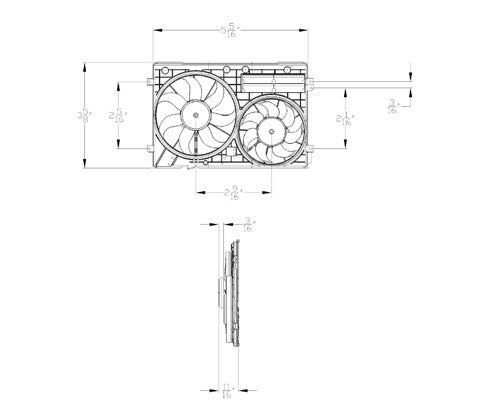 Radiator & Condenser Fan Assy  TYC  622830