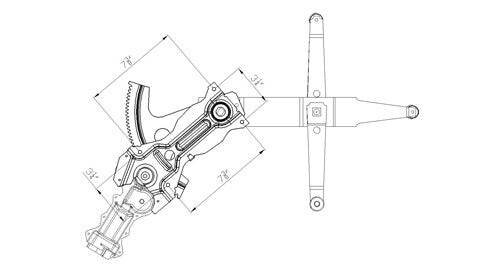 Window Reg w/ Motor  TYC  660288