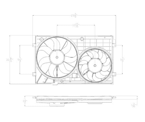 Radiator & Condenser Fan Assy  TYC  621490