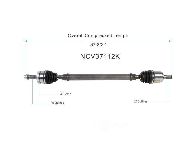 Right New CV Complete Assy   GSP North America   NCV37112K