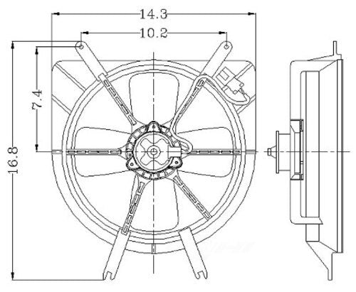 Radiator Fan Assy   Global Parts Distributors   2811249