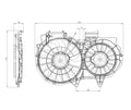 Radiator & Condenser Fan Assy  TYC  622540