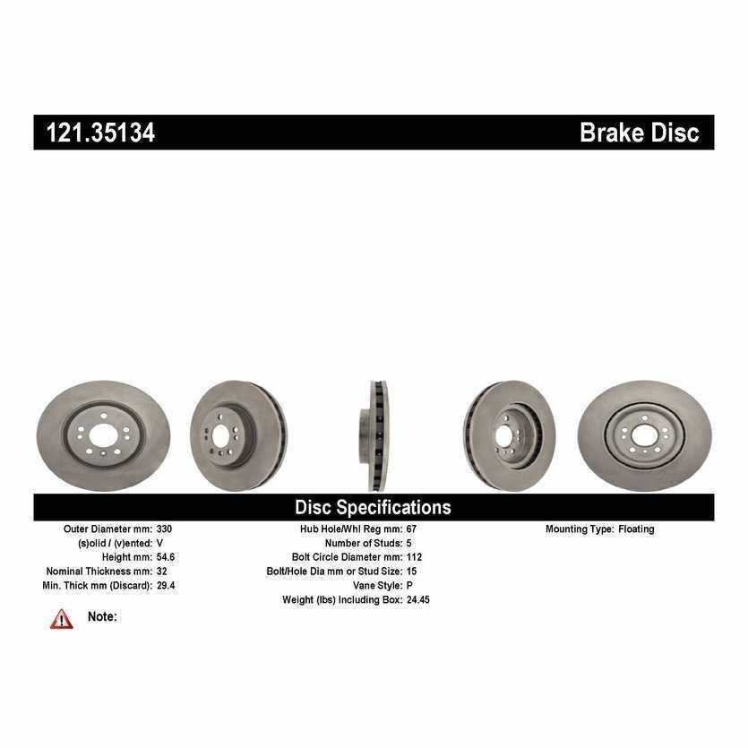 Frt Disc Brake Rotor   FVP   121.35134