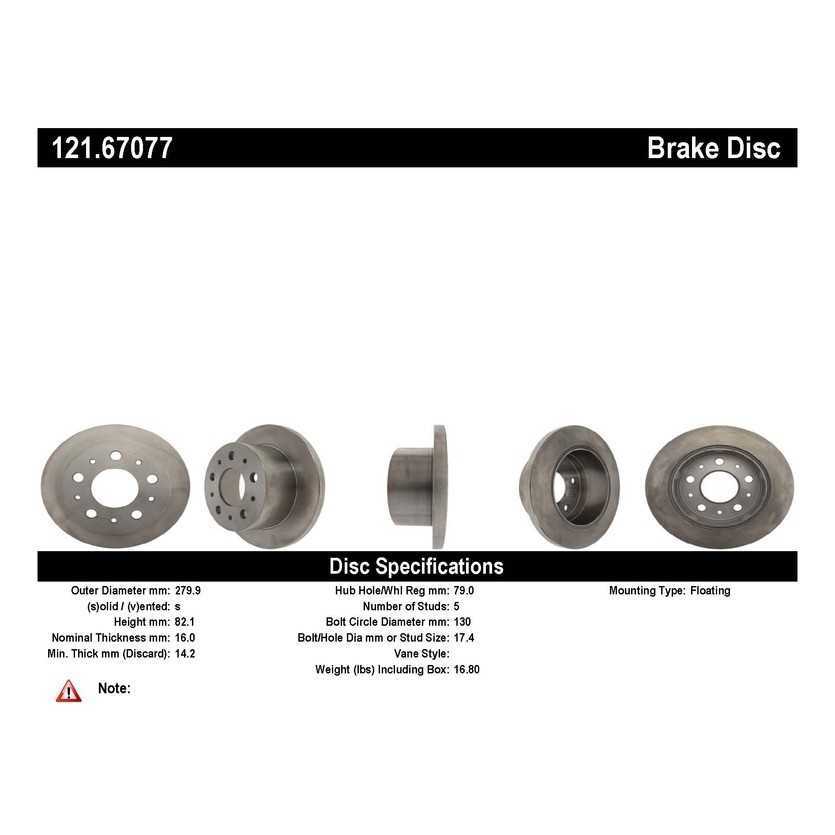 Rr Disc Brake Rotor   FVP   121.67077