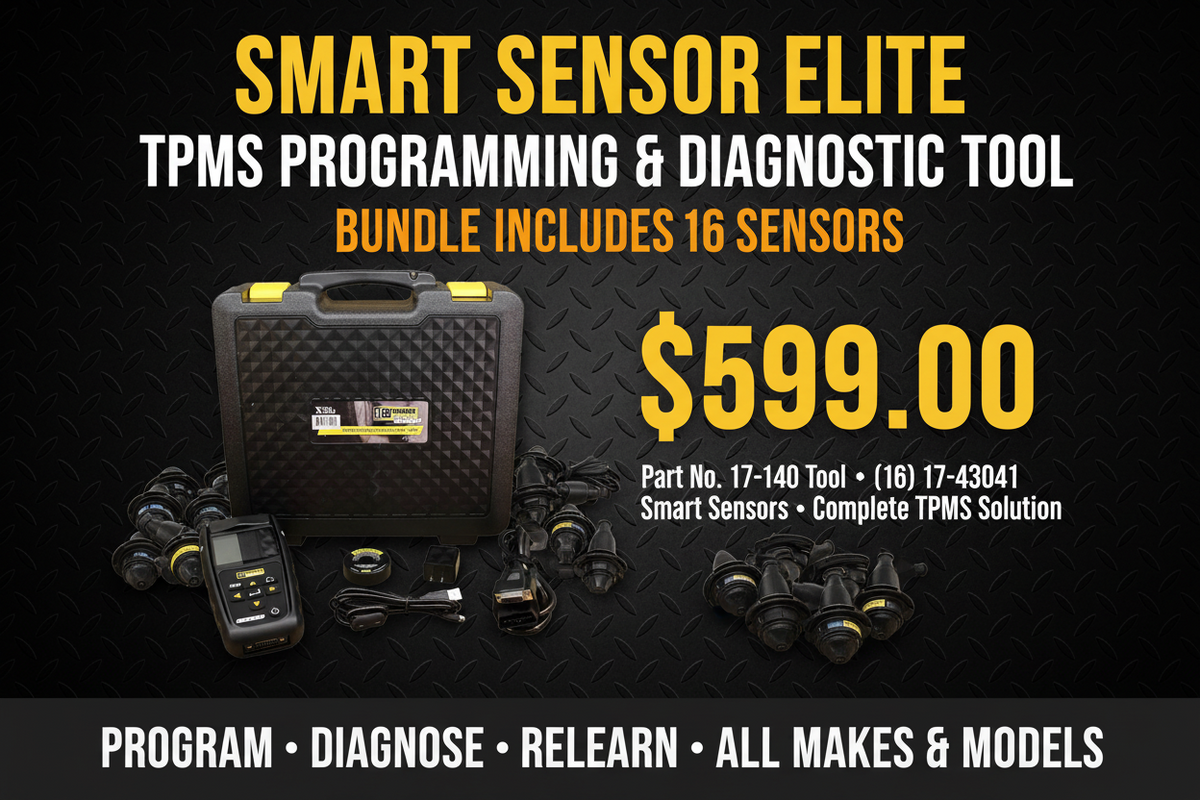 X-tra Seal 17-140 Smart Sensor Elite TPMS Programming Tool + (16) 17-43041 Smart Sensors Bundle