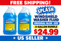 Splash Original Blue Windshield Washer Fluid -20F - 2 Gallon Bundle