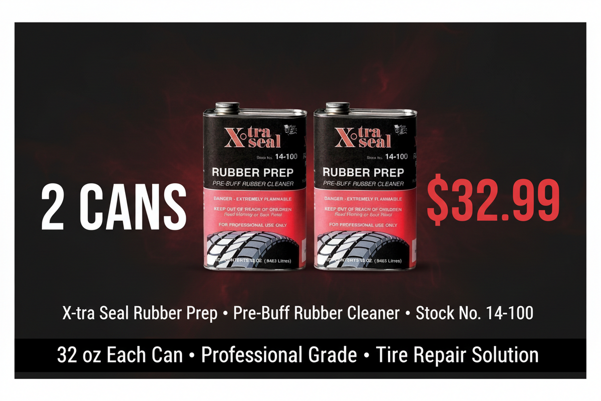 Xtra Seal 14-100 Rubber Prep Pre-Buff Cleaner (2x 32oz Cans) - Tire Repair